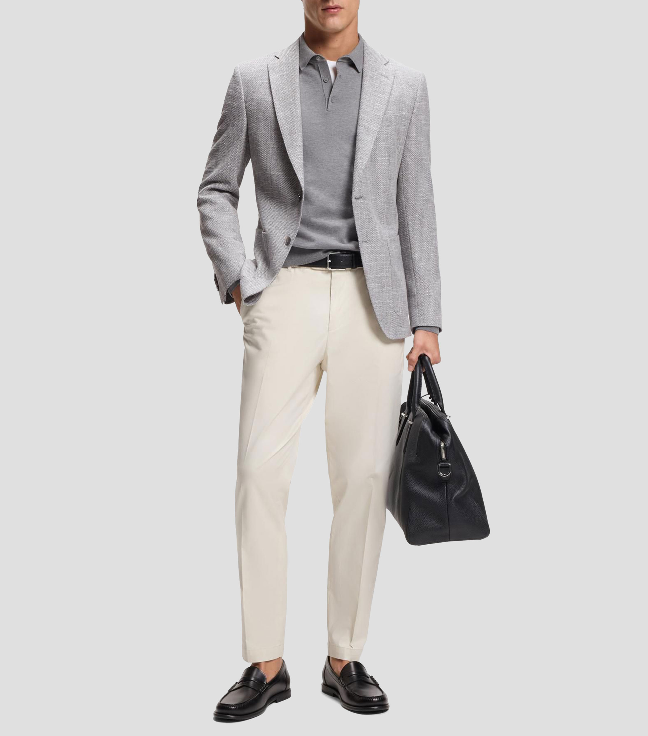 Saco Boss straight en algodón elástico Hombre